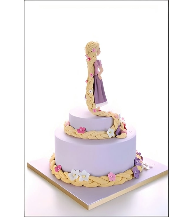 Rapunzel's Braided Elegance Cake