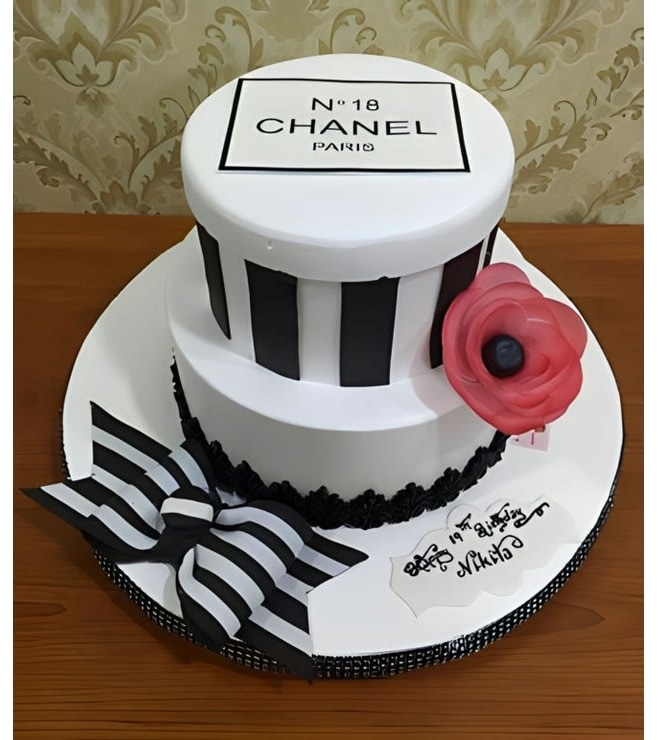 Chanel Boxes Tiered Cake, Chanel Cakes