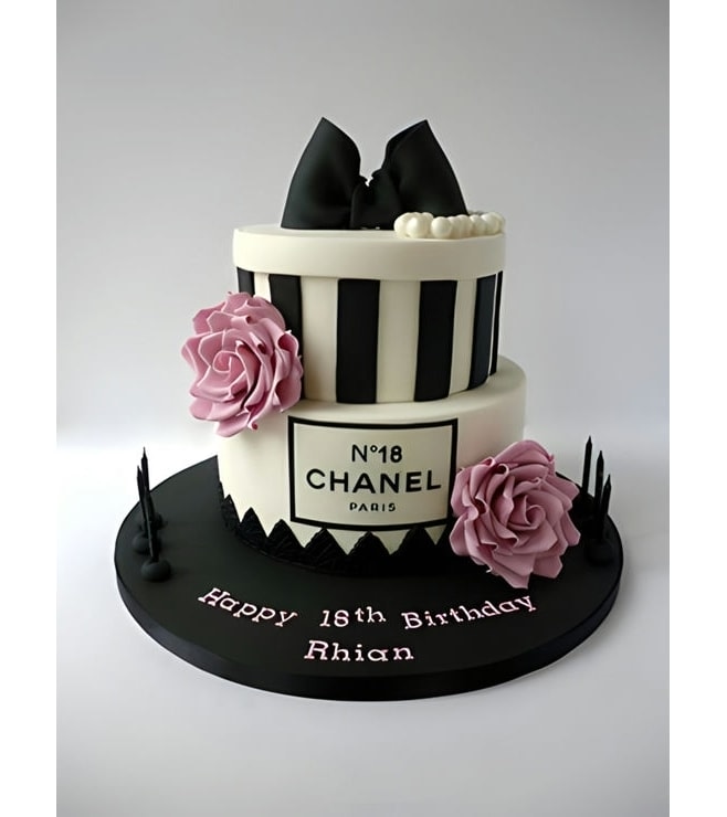 Floral Chanel Tiered Cake, Chanel Cakes