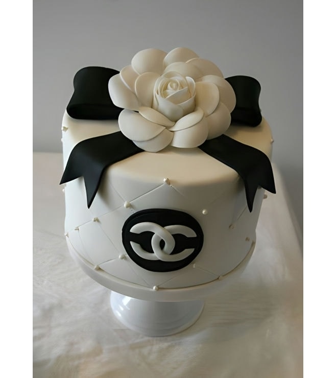 Floral Quilted Chanel Cake, Chanel Cakes