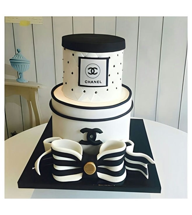Chanel Gift Boxes Tiered Cake