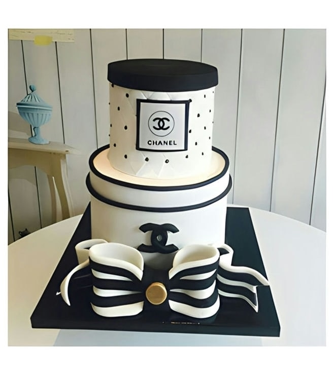 Chanel Gift Boxes Tiered Cake, Chanel Cakes