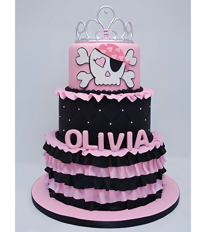 Pink Glam Pirate Cake