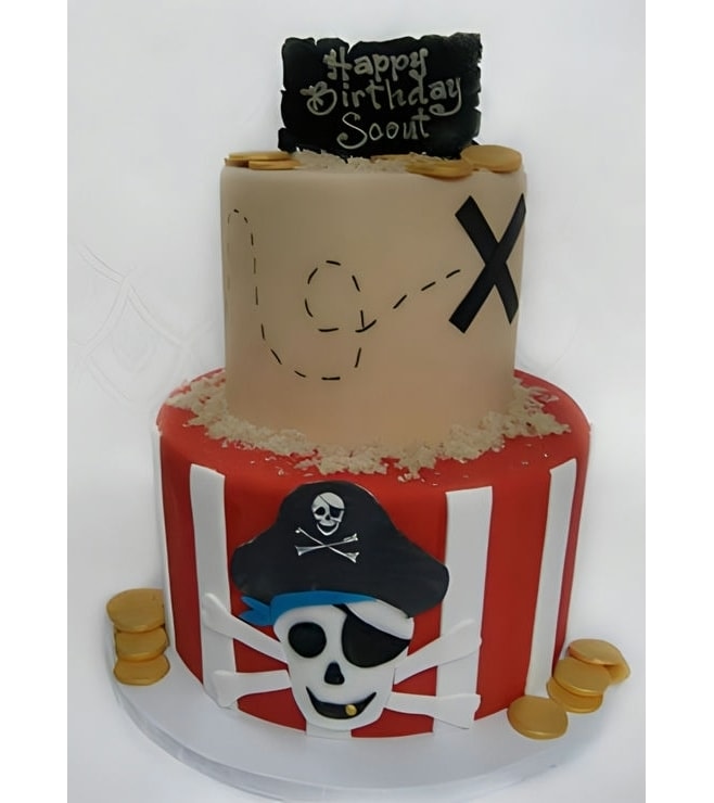 Follow the Map Pirate Cake