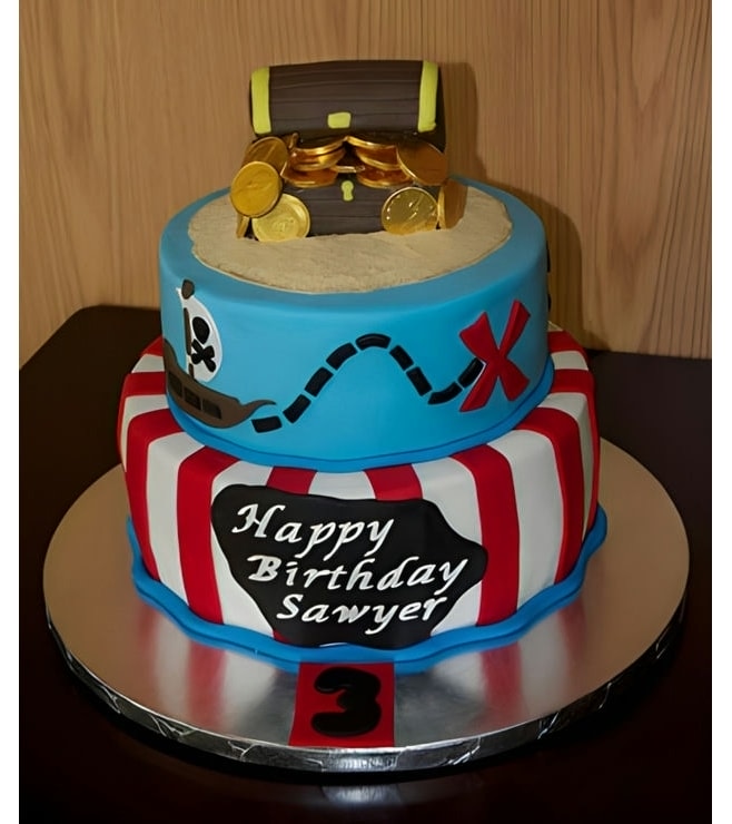 Sunken Treasure Pirate Cake