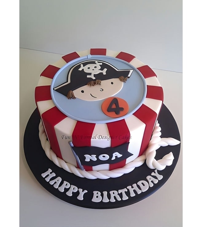 Captain on Deck Pirate Cake, Pirate Cakes