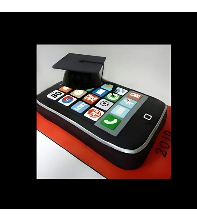 iPhone Graduation Cap Cake