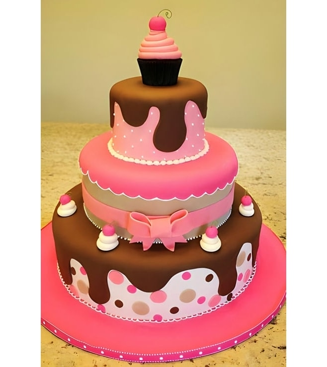 Cupcake Castle Tiered Cake, Cakes for Kids