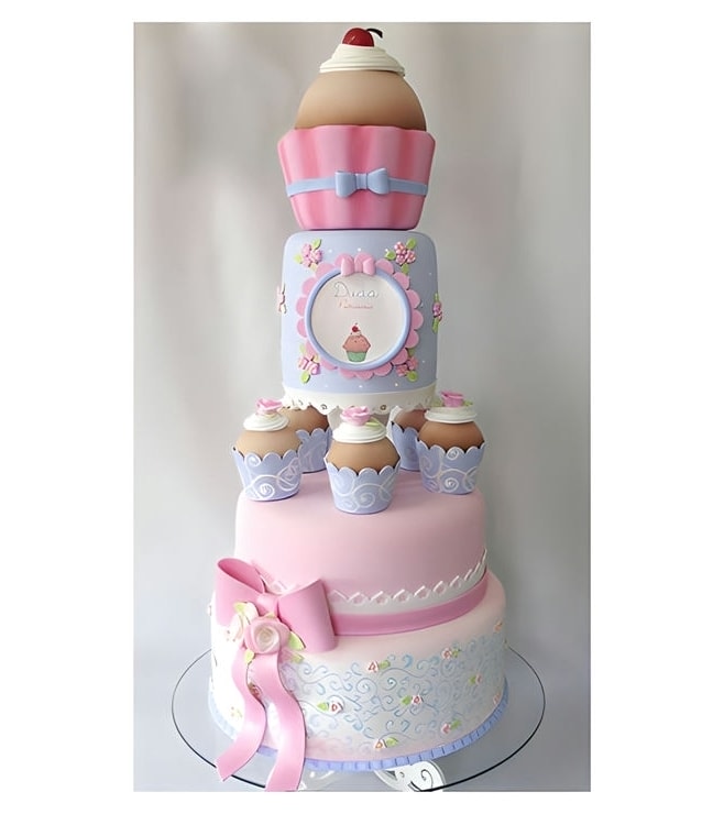 Cupcake Tower Cake, Cakes for Kids