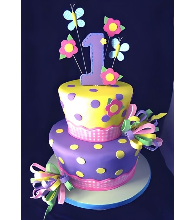 Purple Polka Dazzle Cake, Cakes for Kids