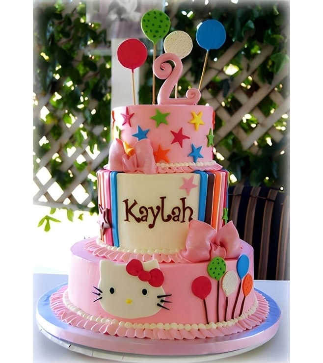 Hello Kitty Balloon Party Cake