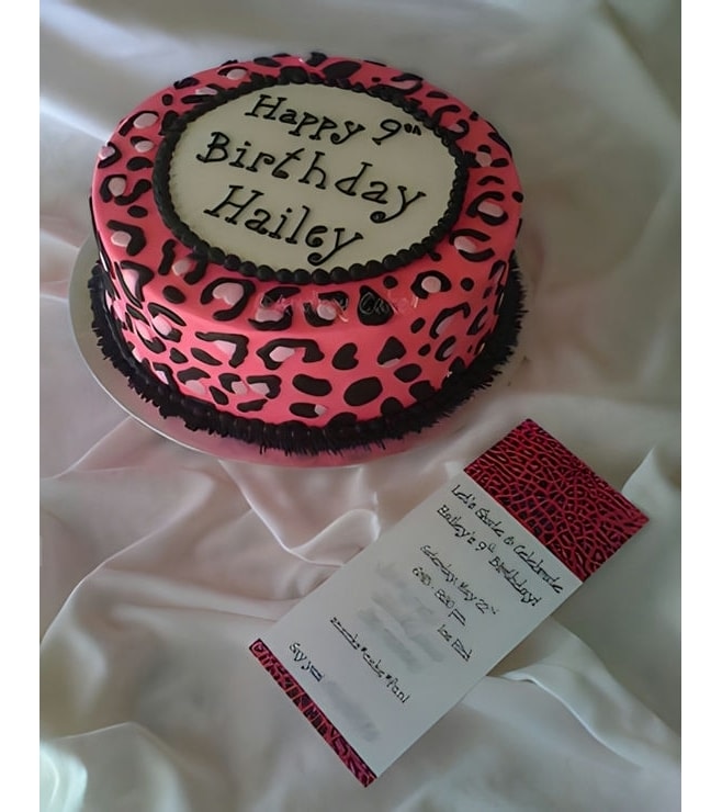 Pink leopard Print Cake