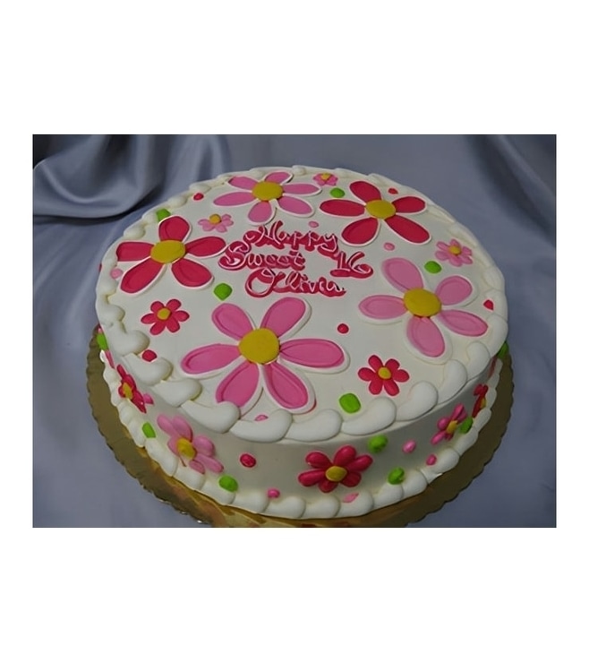 Flower Power Cake, Birthday Cakes