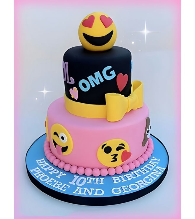 Emoticon Party Birthday Cake, Cakes for Kids