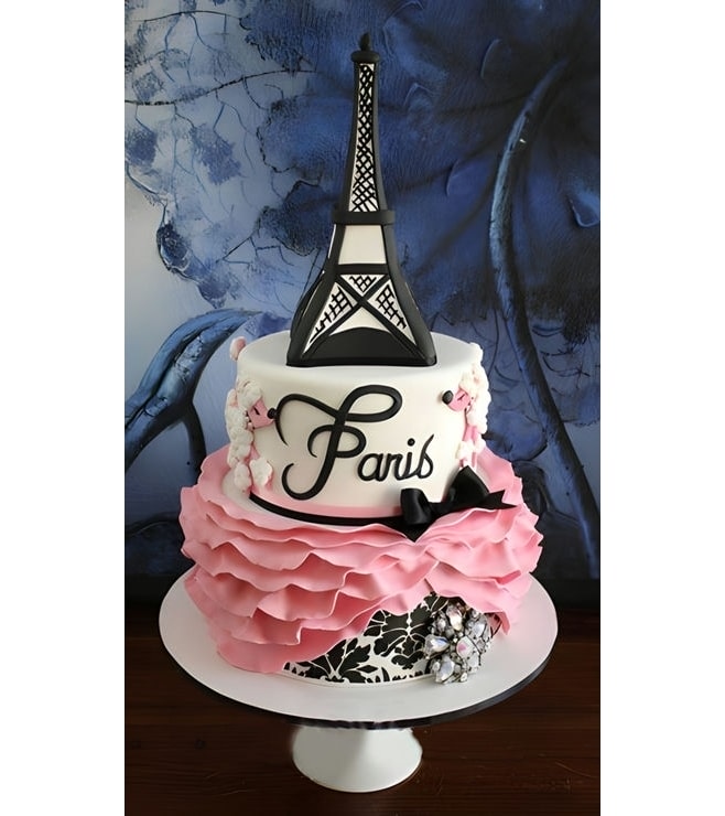 Paris Chic Ruffles Cake