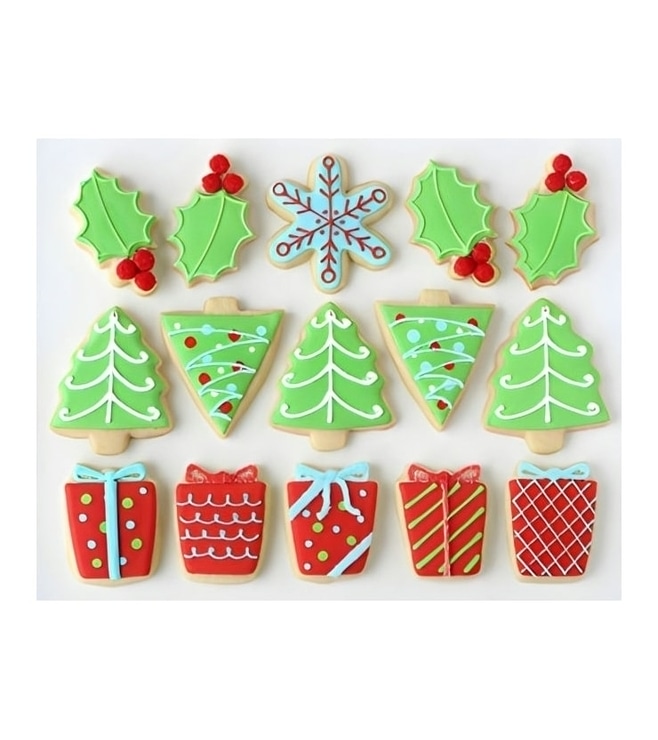 Christmas Tree and Gifts Cookies