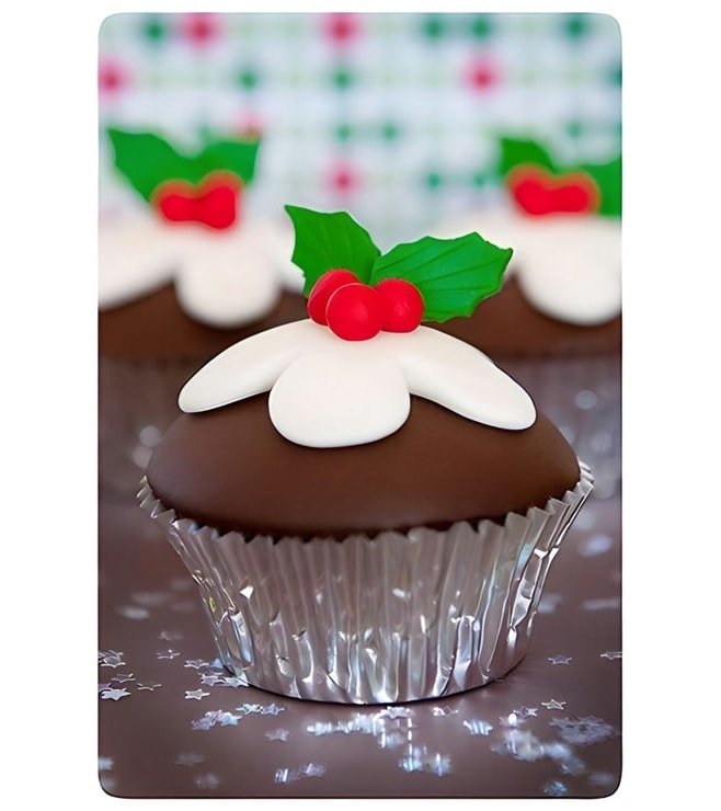Christmas Pudding Half Dozen (6) Cupcakes