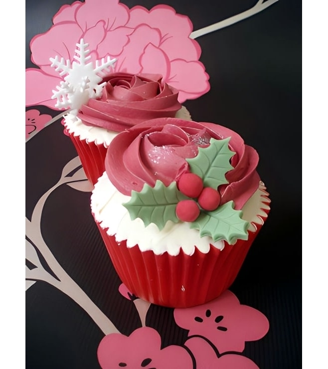 Rosette Christmas Half Dozen (6) Cupcakes