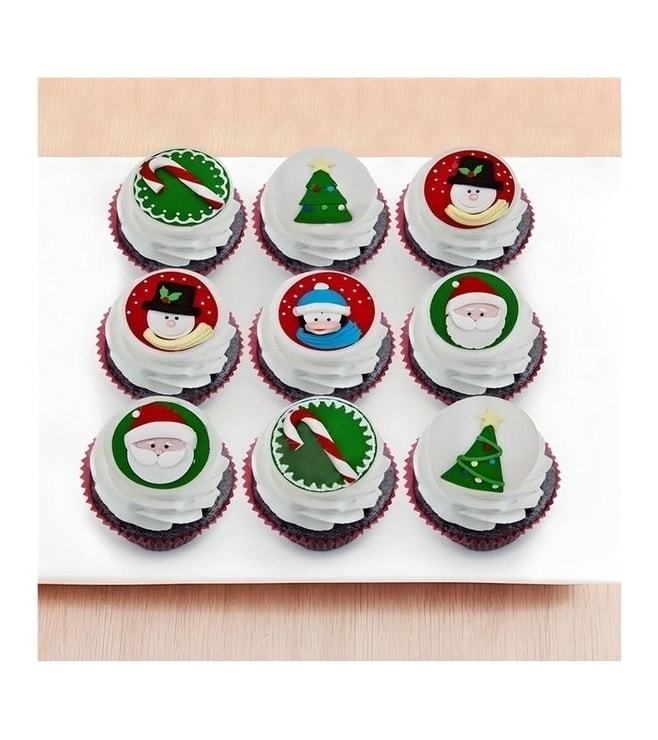 Marvelous Christmas Dozen (12) Cupcakes
