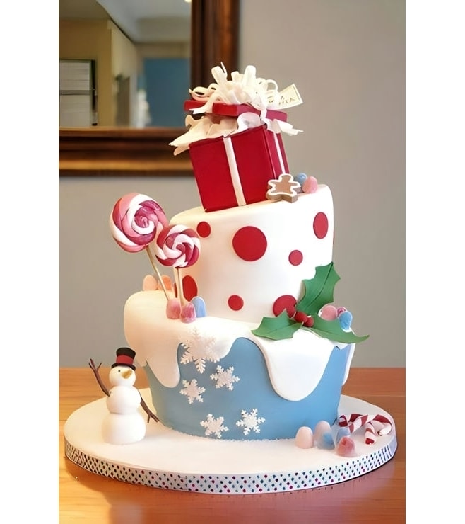 Magical Christmas Tiered Cake, Christmas Cakes