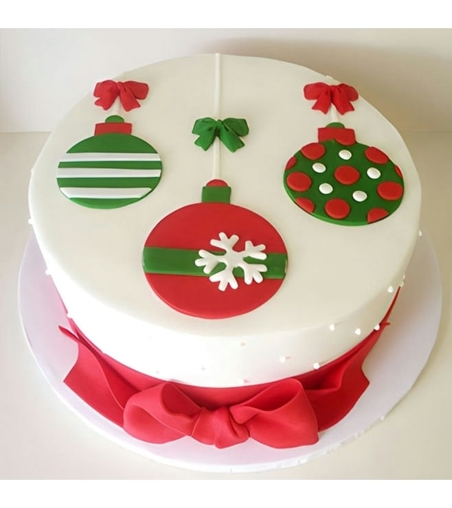 Fancy Baubles Christmas Cake