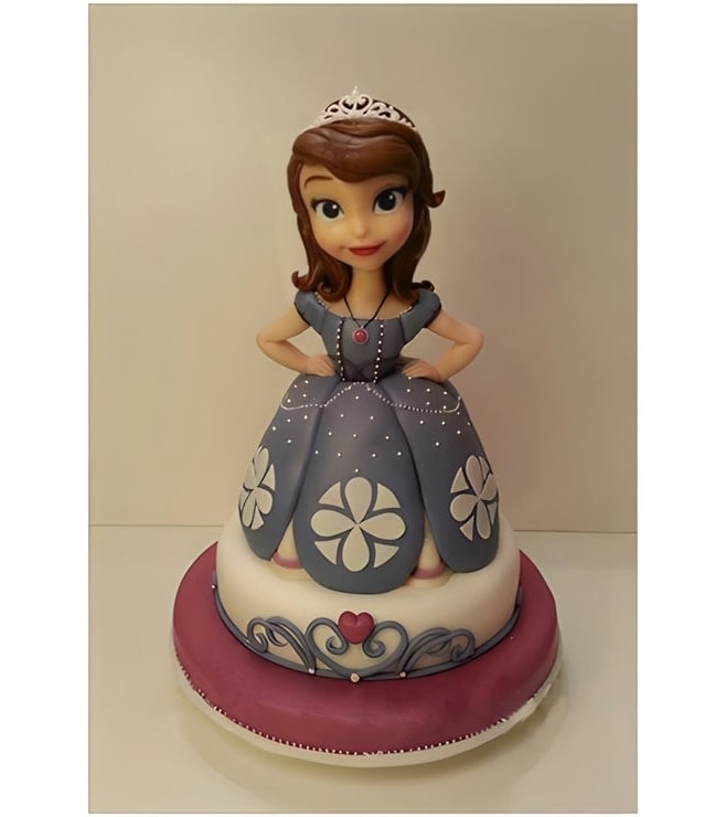 Sophia the First Flowing Dress Cake, Princess Sophia Cakes