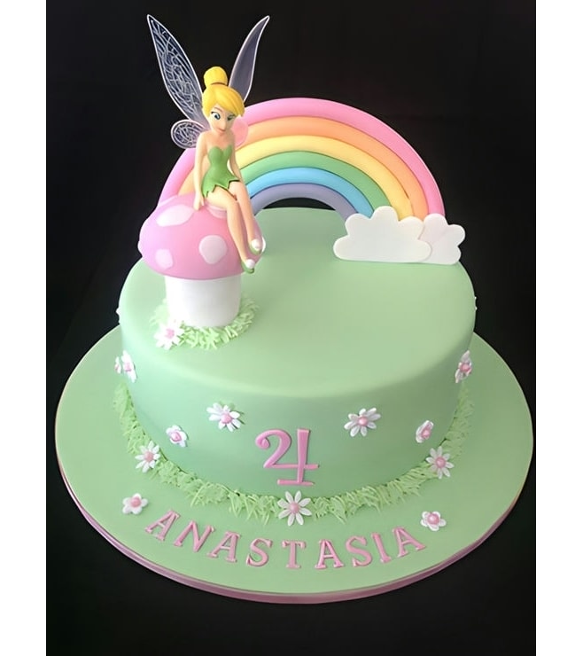 Tinkerbell Over the Rainbow Cake