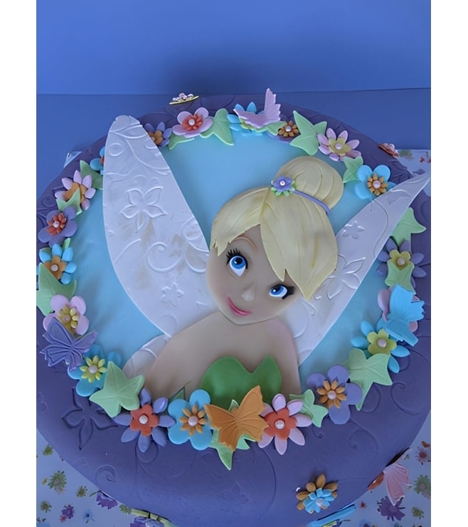 Tinkerbell Flower Wreath Cake, Tinkerbell Cakes