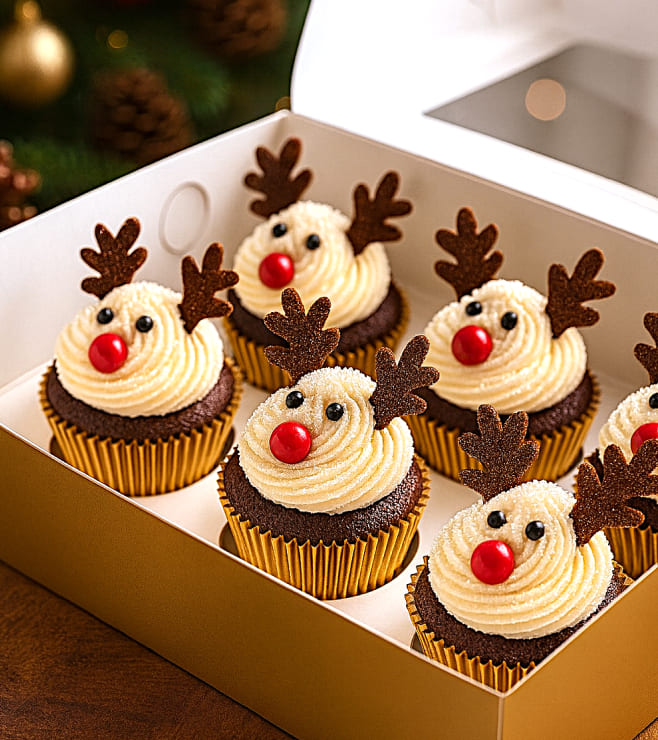 Adorable Reindeer Cupcakes, Christmas Gifts