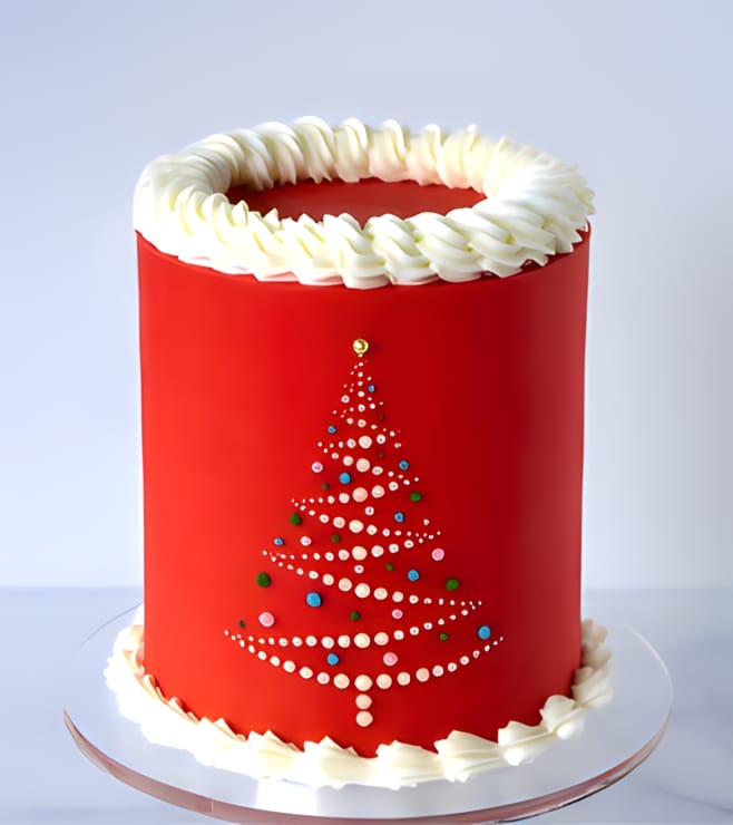 Aesthetic Christmas Tree Cake