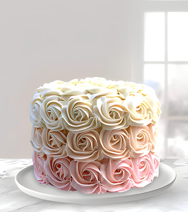 Aesthetic Rose Cake
