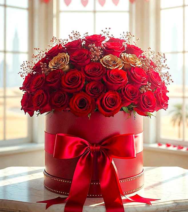 Amour Luxe Hatbox, Flowers