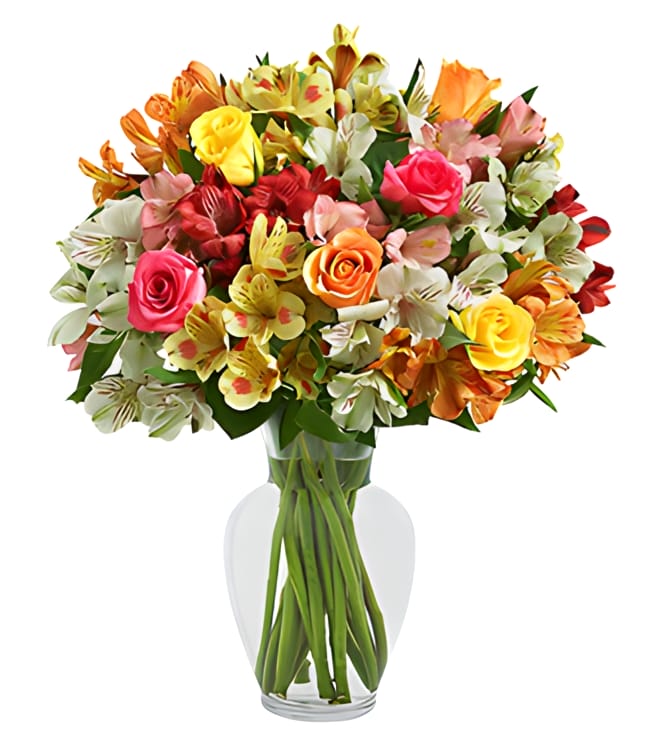 Assorted Roses & Peruvian Lilies