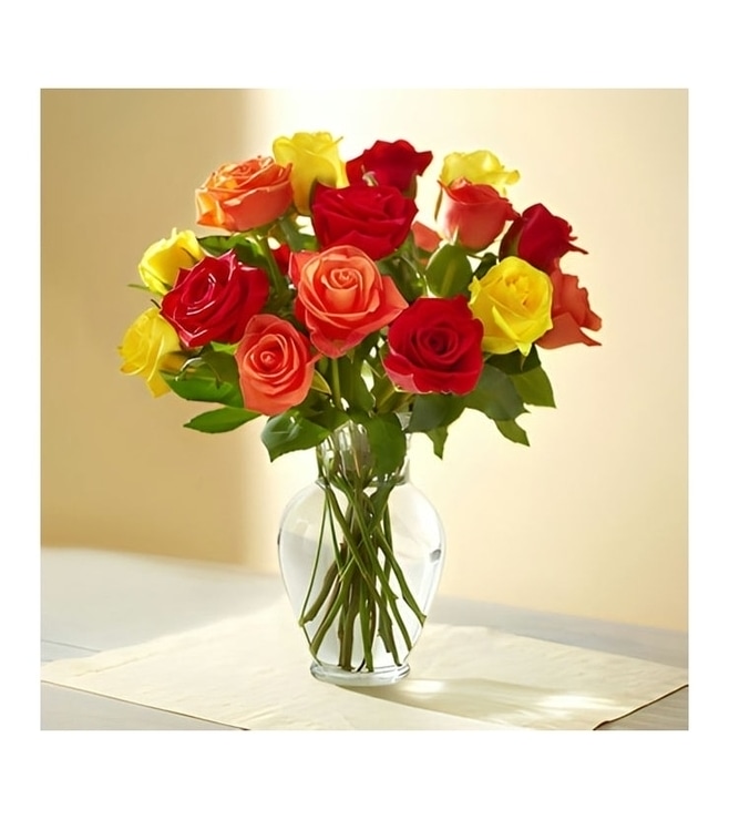 Autumn Rose Bouquet, Orange