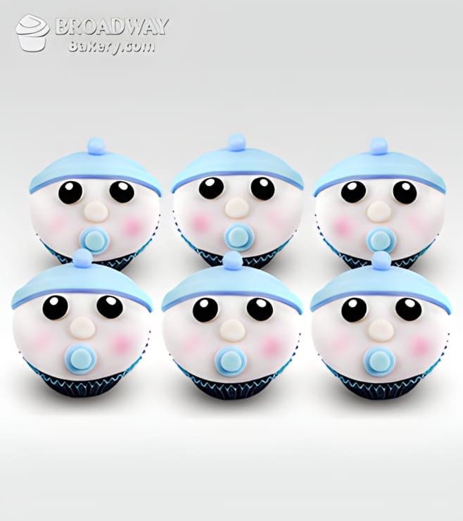 It's A Boy! Celebration Cupcakes - Half Dozen, New Baby