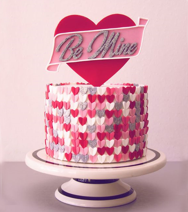 Be Mine Valentine's Cake