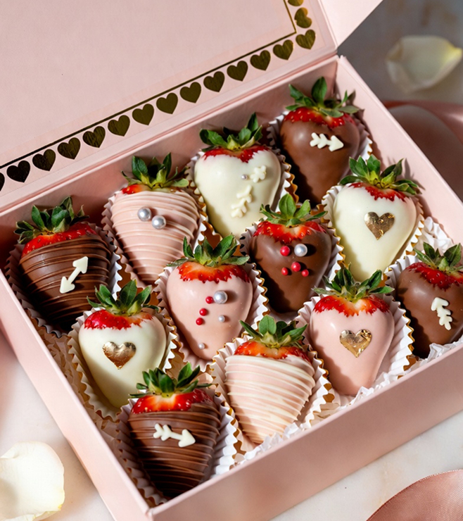 Berry Glow Dipped Strawberries, Mother's Day
