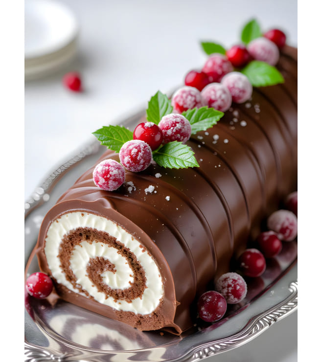 Berry Leaf Chocolate Roll, Christmas Gifts
