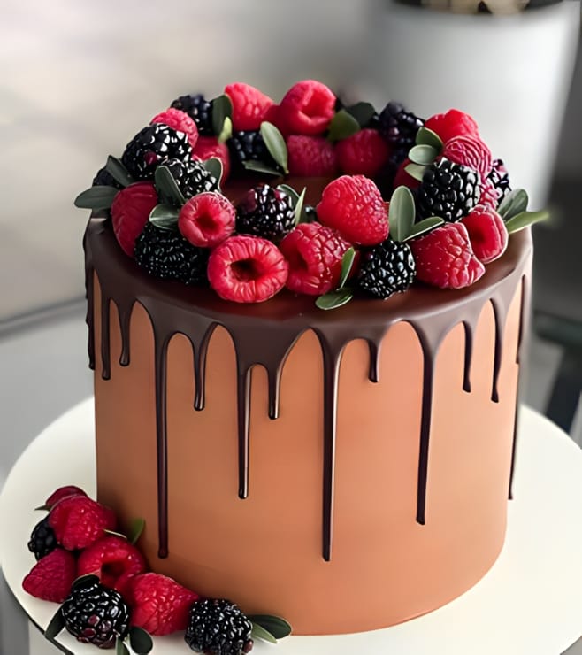 Berry Loaded Chocolate Cake