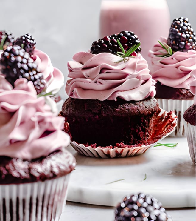 Blackberry Mauve Cupcakes