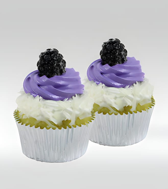 Blackberry Coconut Cupcake