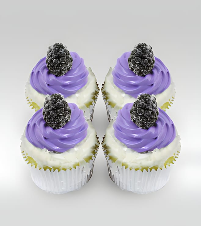 Blackberry Coconut Cupcake