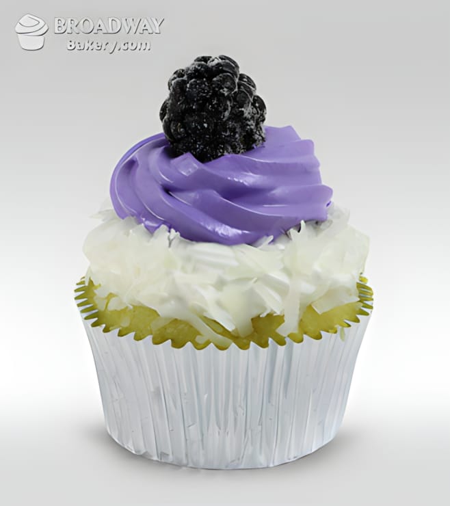Blackberry Coconut Cupcake