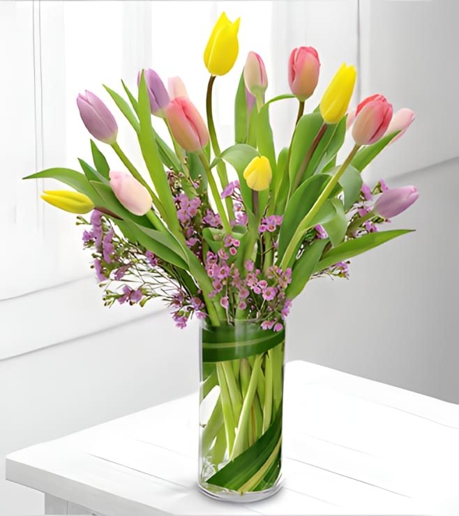 Blissful Love with Tulips, Get Well