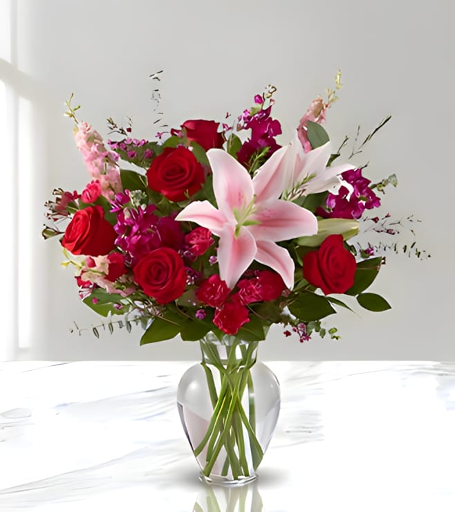 Blooming Love Bouquet, Valentine Flowers