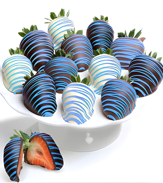 Blue Fantasy Dipped Strawberries
