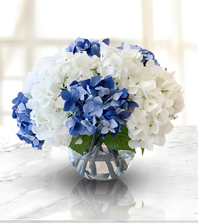 Blue Snow Hydrangea Bouquet