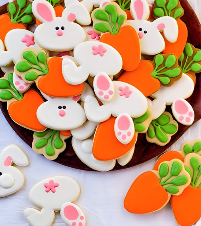 Bunny & Carrot cookies, Green