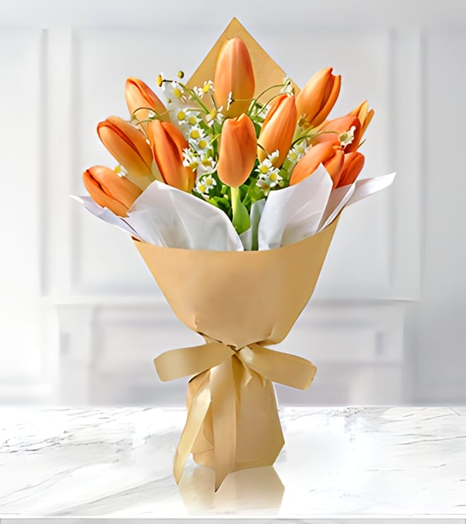 Burst of Orange Bouquet, Hand-Bouquets