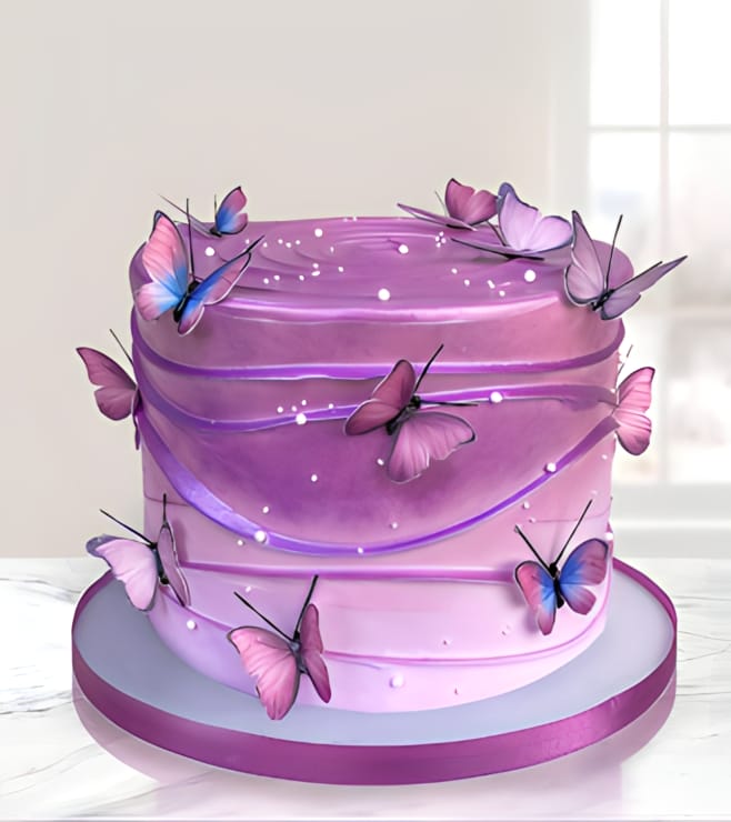 Butterfly's Lavender Scheme Cake